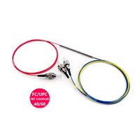 Répartiteur de Fibre Optique FBT Mini Tube 1M FC/UPC, Rapport 40/60 avec Connecteur FC - Répartiteur Optique Haute Précision pour FTTH CATV