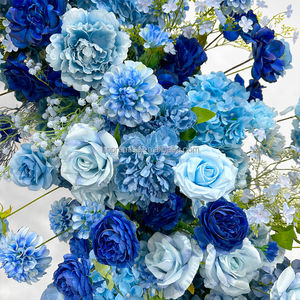 Promesse événement mariage toile de fond fleur artificielle arc support bleu mariage arc décoration - Product Image 3
