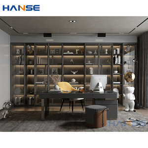 Giá Rẻ Tường Kệ Sách Tủ Sách Tủ Đồ Nội Thất Thiết Kế Hiện Đại Nhà Phòng Khách Bằng Gỗ Màu Đen Tủ Sách - Product Image 1