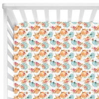 Précommande : Drap-housse simple en bambou pour mini-lit, motifs Halloween, personnalisable, sans minimum de commande