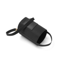 Boîte à bijoux en cuir PU noir personnalisée en gros avec sangle réglable, étui portable pour bouteille d'eau pour les trajets quotidiens, les voyages et le sport
