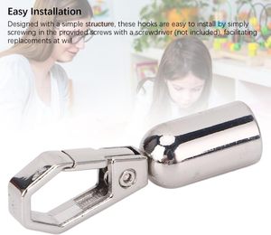 MOPFOL Sets Zinc Alloy <b>Snap</b> <b>Hooks</b> With Screws Mm Hole Bell End Caps For Leather Crafts Decorative Fittings Silver - Product Image 5