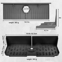Tapis de robinet en silicone à séchage rapide robinet d'évier de cuisine attrape-goutte et garde-boue absorbant l'eau tapis et tampons de cuisine