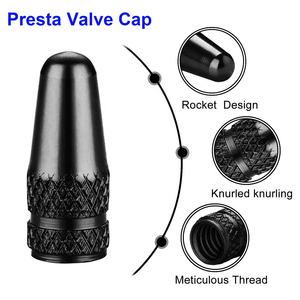 Bouchons de <span class=keywords><strong>valve</strong></span> <span class=keywords><strong>Presta</strong></span> pour vélo en alliage d'aluminium anodisé coloré, pour valves <span class=keywords><strong>Presta</strong></span>/françaises sans chambre à air - Product Image 2