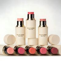 OEM ODM Natürlicher Creme-Rouge-Stift Multifunktional für Wangen Lippen Augen Glatt Mischbar Sanftes Rosa 11 Farbtöne Gesichtsrouge Individuelles Logo