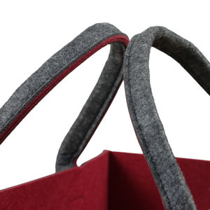 Bolsa de Mano de Fieltro PET Personalizada de Alta Calidad - Estilo Tradicional, Forma Rectangular con Bordado para Compras y Regalos - Product Image 3