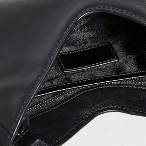 Sac à main en cuir personnalisé pour femme, à bandoulière unique, imperméable, portable, fermeture éclair, noir, été, hiver - Product Image 3