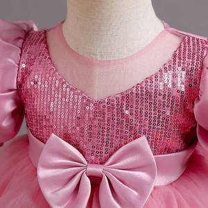 Vestido <span class=keywords><strong>de</strong></span> Princesa <span class=keywords><strong>para</strong></span> Niña, Vestido Rojo <span class=keywords><strong>de</strong></span> Fiesta <span class=keywords><strong>para</strong></span> <span class=keywords><strong>Niñas</strong></span> <span class=keywords><strong>de</strong></span> 4 Años, Tirantes Finos, Lazo, Algodón Mezclado - Product Image 4