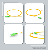 Optical Fiber SC/APC 0.9mm/2.0mm/3.0mm Single-mode FTTH TCP POE Pigtail with GSM/GPRS Support IL<0.3dB 1-3M Length Options