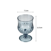Verres à vin vintage vert foncé en plastique de 7oz verres à boire verrerie de mariage incassable gobelets d'eau en cristal pour mariage