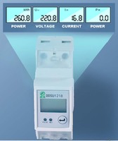 Medidor de Energía Inteligente Wifi Mqtt para Riel DIN, Bidireccional, Monofásico, Prepago, Digital, para Apartamentos