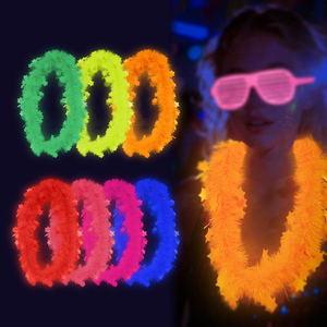 Collares Fluorescentes de Neón para Fiesta de Carnaval Pafu, Recuerdos de Fiesta que Brillan <span class=keywords><strong>en</strong></span> la Oscuridad, Guirnaldas de Oropel - Product Image 1