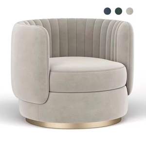 High Quality Modern Comfortable <b>Swivel</b> Accent Chair Metal Base Velvet Interior Decoration Living Room <b>Sofa</b> Chair - Product Image 6
