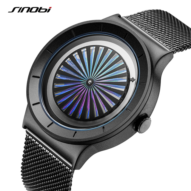SINOBI Luxury Business Alloy Quartz Movement Wrist Watch with Glass Dial Pointer for Men