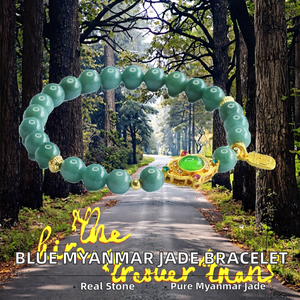 Pulsera de Cuentas de Jade Birmano Azul de Moda para Mujer Juanyu - Joyería de Piedra Natural para Regalo - Product Image 2