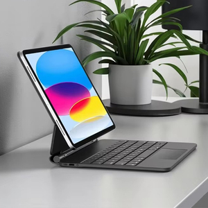 Clavier magnétique pour <span class=keywords><strong>iPad</strong></span> A16 11e/10e génération, rétroéclairage RVB, ultra-fin, clavier sans fil Bluetooth avec pavé tactile - Product Image 1