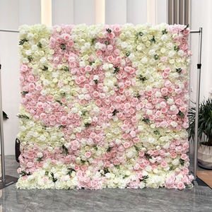 Festival Ready Floral <b>Flower</b> Wall Rustic Floral Panel <b>Artificial</b> <b>Flower</b> Backdrop For Party Wedding Outdoor Event - Product Image 3