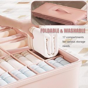 Kotak Penyimpanan Pakaian Bentuk Persegi Panjang, Organizer Pakaian Dalam, Kotak Penyimpanan Lipat untuk Lemari, Tempat Penyimpanan Kaus Kaki, BH, Dasi, Lingerie - Product Image 5