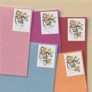 Étiquettes postales décoratives américaines, autocollants adhésifs perforés, thème « Yes I Do Love 2015 », timbres postaux de <span class=keywords><strong>collection</strong></span> en PVC imperméable - Product Image 3