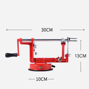 Éplucheur, trancheur et dénoyauteur manuel pour pommes et pommes de terre, en acier inoxydable, robuste, avec base à ventouse, écologique - Product Image 6