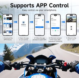 Caméra de tableau de bord <span class=keywords><strong>moto</strong></span> double avant/arrière 1080p, étanche IP67, enregistrement en boucle, surveillance de stationnement 24h/24, vision nocturne, contrôle par application, capteur G - Product Image 6