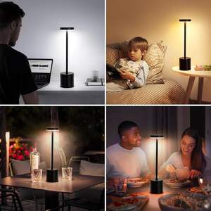 Lampe de table LED sans fil rechargeable portable de luxe moderne pour restaurant, idéale pour les dîners romantiques (vente en gros) - Product Image 2
