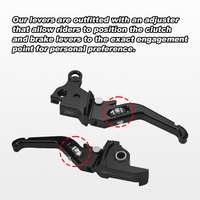Leviers réglables en alliage d'aluminium à 3 doigts de style PB Black3 pour accessoires 121CVO 117 Touring Softail