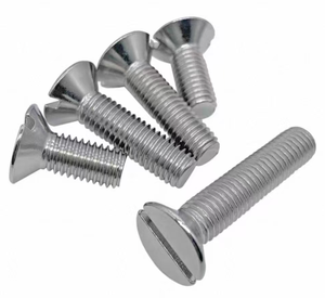 Tornillos de máquina ranurados y avellanados de acero inoxidable 304 GB68, tornillos de cabeza plana M1.6 - Product Image 1