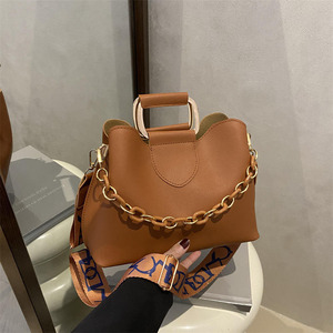 RTS Bulk Mixed Order New Women's Large Capacity Bucket Bag PU Leather Handbag <b>Chain</b> Bag <b>Cheap</b> Crossbody Bag - Product Image 2