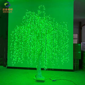 PROMOTION EXCEPTIONNELLE : Arbre lumineux LED musical multicolore IP65 en PVC pour Thanksgiving, Noël, Nouvel An – Idéal pour aménagement paysager, jardin, parc, hôtel – Arbre étoilé en forme de saule - Product Image 6