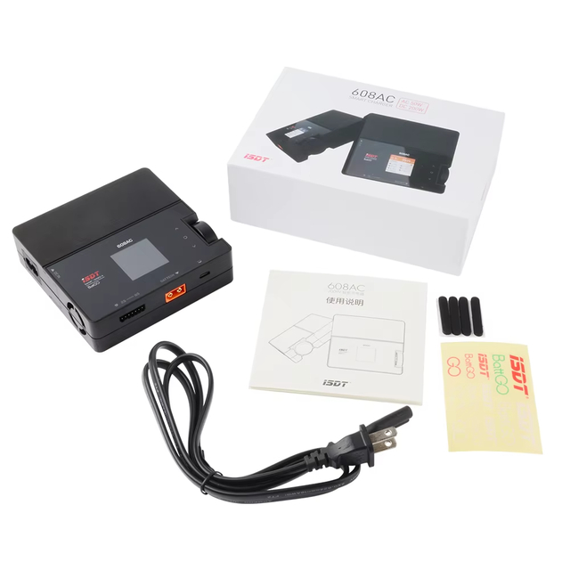 ISDT 608AC Charger AC 60W DC 200W 8A BattGo Smart Battery Charge Discharger Charger Has Its Own Power Supply