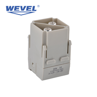 Connecteur robuste 16 broches 16A 500V, prise rectangulaire étanche IP65 pour armoire de commande électrique, ensemble complet