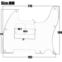 Plaque de protection de guitare électrique TELE, double humbucker 8 trous, plaque anti-rayures avant compatible avec les guitares Fender TL américaines et mexicaines, pièces d'instruments en gros