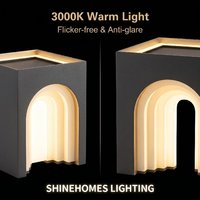 Lampe de sol LED en forme d'arche en acier inoxydable étanche IP65 personnalisée, pour cour extérieure, table d'appoint, lumière d'ambiance