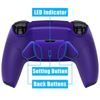 Module d'extension de manette de jeu violet avec boutons arrière RISE4 V3, réprogrammable, pour manette PS5
