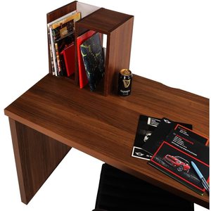 Estante de madera para almacenamiento de libros, organizador de 2 niveles para sala de estar, dormitorio, escritorio de oficina, estante multifuncional - Product Image 5