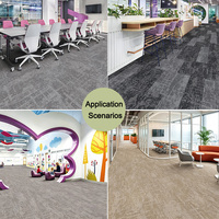 QianQiao Premium Modern Loop Pile Showroom Carpet Plank 25x100cm Nylon Misty Cloud Aesthetic Floor Boutique Store Floor Tile
