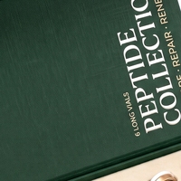 Boîte rigide à clapet magnétique verte personnalisée pour flacons de peptides, avec logo estampé à chaud sur pulpe moulée