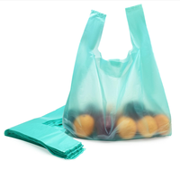 Sacs en plastique pour t-shirts avec logo personnalisé pour supermarchés, restaurants, épiceries