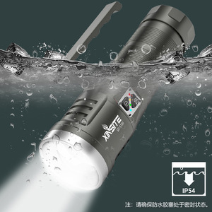 ไฟฉายยุทธวิธี 6000 ลูเมนส์ ชาร์จซ้ำได้ ชาร์จผ่าน USB พกพาสะดวก ไฟ LED สำหรับตั้งแคมป์ กิจกรรมกลางแจ้ง ไฟส่องแบบลำแสงกว้าง - Product Image 4