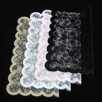 Kertas Pembungkus Cellophane Berpinggir Renda Dream Ballet, Bahan Pengemas Buket Bunga DIY, Grosir untuk Florist