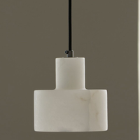 Suspension LED moderne en marbre avec variateur d'intensité pour salle à manger, table de chevet et usage hôtelier