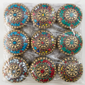 Lac Glitter Mirrored Small Trinket <b>Jewellery</b> <b>Boxes</b> Antique Indian Pill Handmade Embossed Gift Case Customized Rawat Handicrafts - Product Image 1