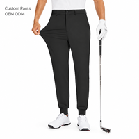 Celana Jogger Golf Pria Custom Slim Fit Stretch Kasual dengan Ujung Berlipat Celana Olahraga OEM Grosir