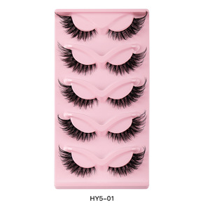 Pestañas postizas 3D, pestañas reutilizables al por mayor, maquillaje de <span class=keywords><strong>seda</strong></span> 3D, pestañas, 5 pares de pestañas, libro de pestañas, pestañas de ojo de gato con alas - Product Image 6