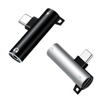 Typ-C 2-in-1 Audio-Adapter 3,5mm Rundstecker-Kopfhörer-Konverter mit Dekodierung Kompatibel mit Modellen LMD-A001