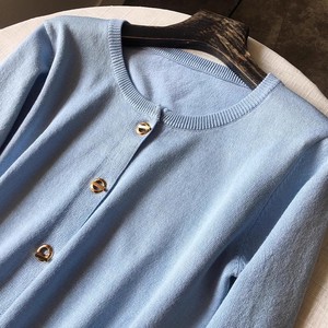Cardigã Feminino de Outono em Tricô Estilo Francês com Forro de Lã e Detalhes em Renda, Feito com Fio Acrílico Core-spun - Product Image 6