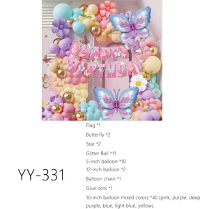 Perlengkapan Balon Ulang Tahun untuk Anak-Anak, Dekorasi Dinding Latar Belakang Pesta Ulang Tahun untuk Anak Laki-Laki dan Perempuan, Tahun Pertama Bayi - Product Image 6