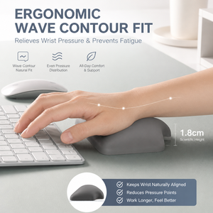 Ensemble repose-poignets ergonomique 2-en-1 en silicone souple pour clavier et souris avec base en PU - Product Image 4