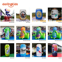 Modèle de bouteille de bière gonflable lumineuse personnalisée, animal de dessin animé et mascotte pour la décoration des centres commerciaux